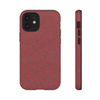 Red Pebble Texture Tough Phone Case — Rugged Shockproof iPhone Cover, wireless charging iphone 17 promax case back and side profile for secure everyday protection
