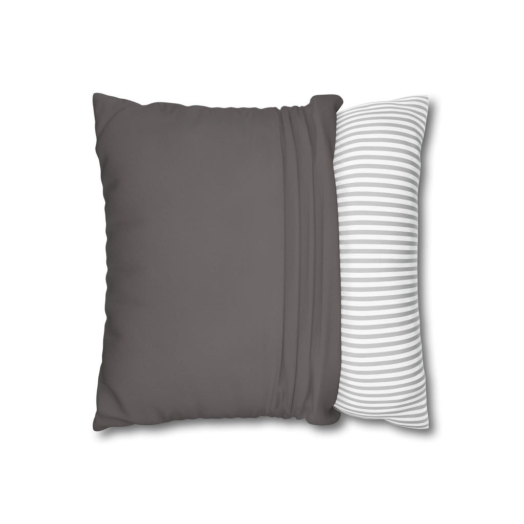 Marbled Brown Swirl Square Pillowcase — Abstract Textured Throw Pillow Cover, illustrating the hidden stripes of this stylish decorative square pillow. Ideal for those seeking an elegant accent piece, this poly pillow combines earthy tones and a sleek design, making it a delightful gift for her and a wonderful addition to any modern or rustic space.