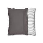 Marbled Brown Swirl Square Pillowcase — Abstract Textured Throw Pillow Cover, illustrating the hidden stripes of this stylish decorative square pillow. Ideal for those seeking an elegant accent piece, this poly pillow combines earthy tones and a sleek design, making it a delightful gift for her and a wonderful addition to any modern or rustic space.