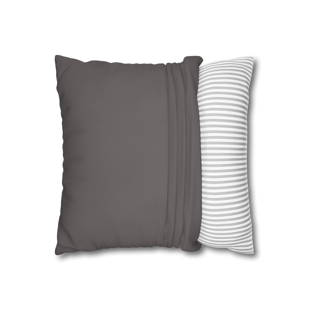Marbled Brown Swirl Square Pillowcase — Abstract Textured Throw Pillow Cover, illustrating the hidden stripes of this stylish decorative square pillow. Ideal for those seeking an elegant accent piece, this poly pillow combines earthy tones and a sleek design, making it a delightful gift for her and a wonderful addition to any modern or rustic space.
