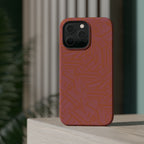 Protective iPhone 18 Pro Max Case With Terracotta Geometric MagSafe Impact Resistance