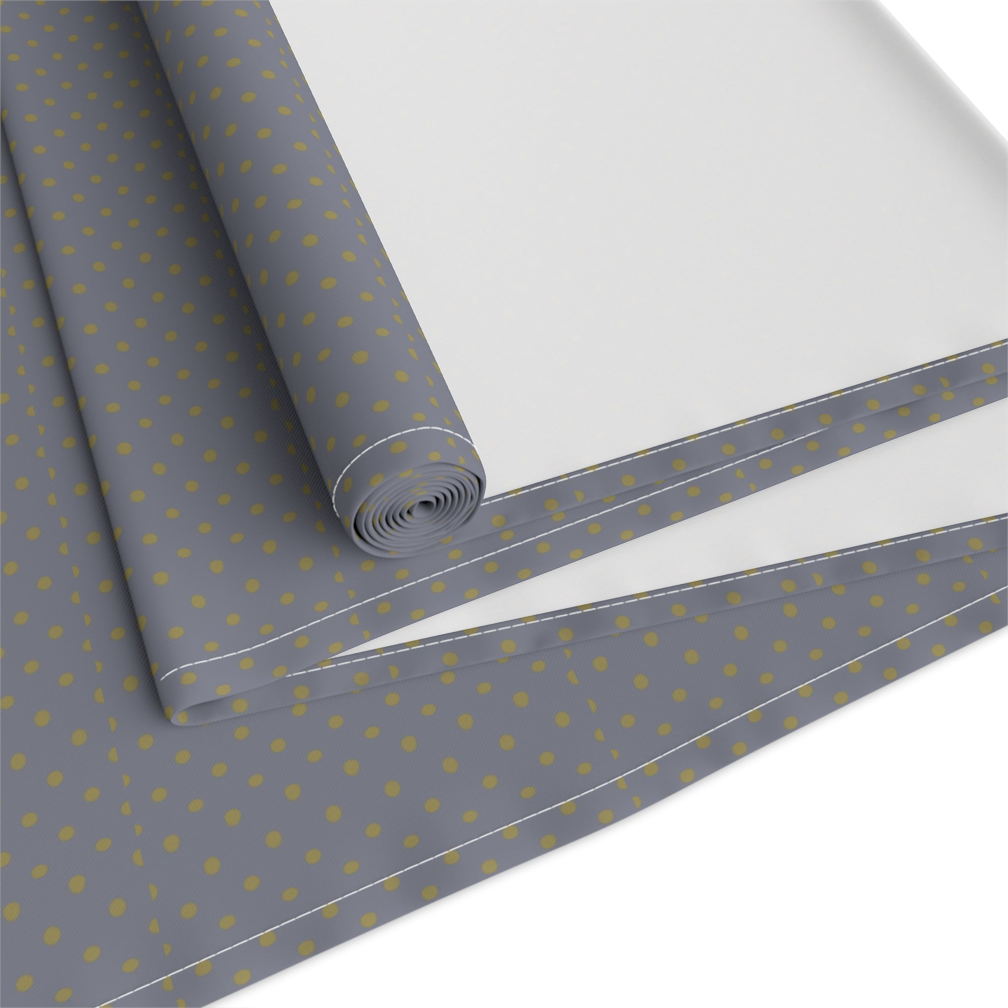 Solid Gray Table Runner — Cotton-Poly Dining Accent