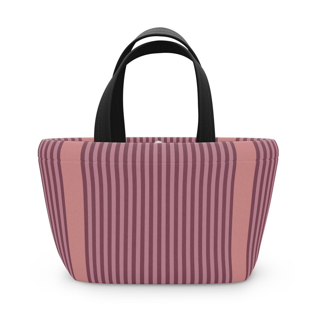 Striped Pink Lunch Bag – Insulated Tote for Work & School