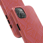 Tough Phone Case — Geometric Coral Pattern Protective Cover, shockproof iphone 18 pro case showing the durable inner liner