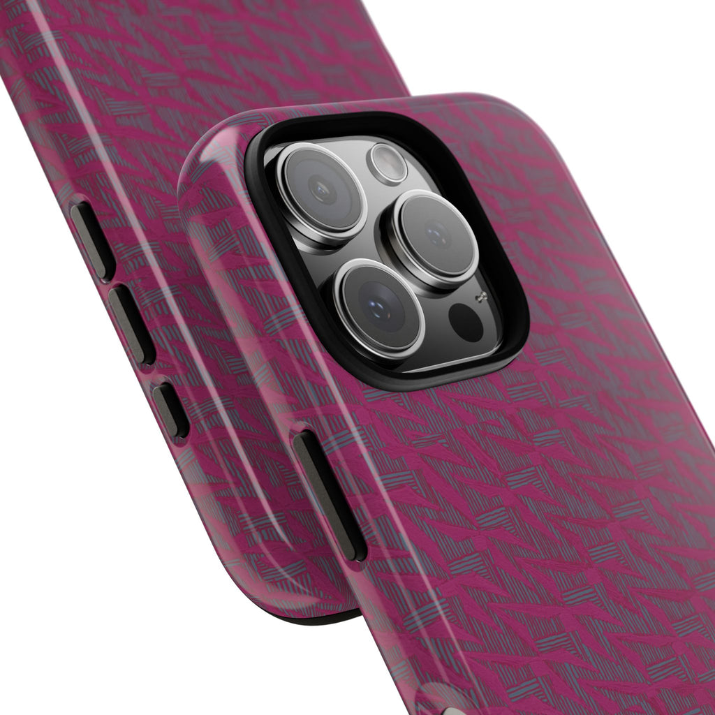 Pink Textured Wireless Charging Case | Premium Slim Dual-Layer Protective iPhone Cover