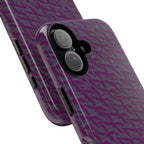 Shockproof Iphone 17 Pro Cover, Purple Geometric Dual-Layer TPU Case, UV-Protected