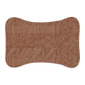 Rust Geometric Pet Feeding Mat — Non-Slip Food & Water Placemat for Dogs & Cats
