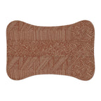 Rust Geometric Pet Feeding Mat — Non-Slip Food & Water Placemat for Dogs & Cats