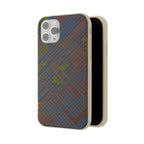 Biodegradable Phone Case — Earthy Geometric Plaid Eco-Friendly Cover, eco friendly phone case product image