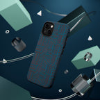 Impact Resistant Phone Case-20% OFF Entire Order, And Free Shipping, Teal Geometric MagSafe case front and side view with protective buttons; impact resistant iphone 17 case-20% OFF Entire Order, and Free Shipping.
