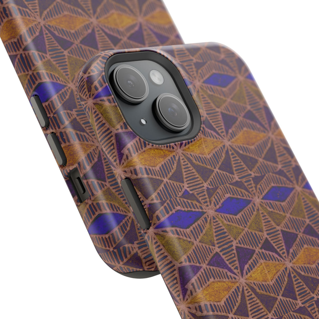 Fractyl Impact Resistant Iphone 16 Pro Case - Geometric Tribal Magnetic MagSafe Cover