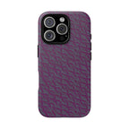 Purple Geometric Tough Phone Case — Protective Slim Phone Cover, protective camera opening and rounded corners, shockproof iphone 17 pro cover