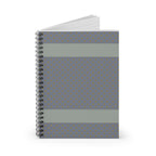 Side view of the Grey Polka Dot Spiral Notebook – a compact writing notebook designed with a stylish dot pattern. Suitable for office use and a great gift for students, this small notebook is perfect for school or work, with lined pages for effective note-taking.