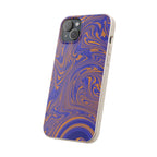 Biodegradable iPhone 17 Case – Purple Orange Marble Swirl Eco-Friendly Protection