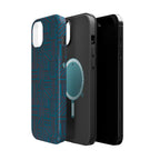 Impact Resistant Phone Case-20% OFF Entire Order, And Free Shipping, Teal Geometric MagSafe case with vivid high-resolution print; impact resistant iphone 17 case-20% OFF Entire Order, and Free Shipping.