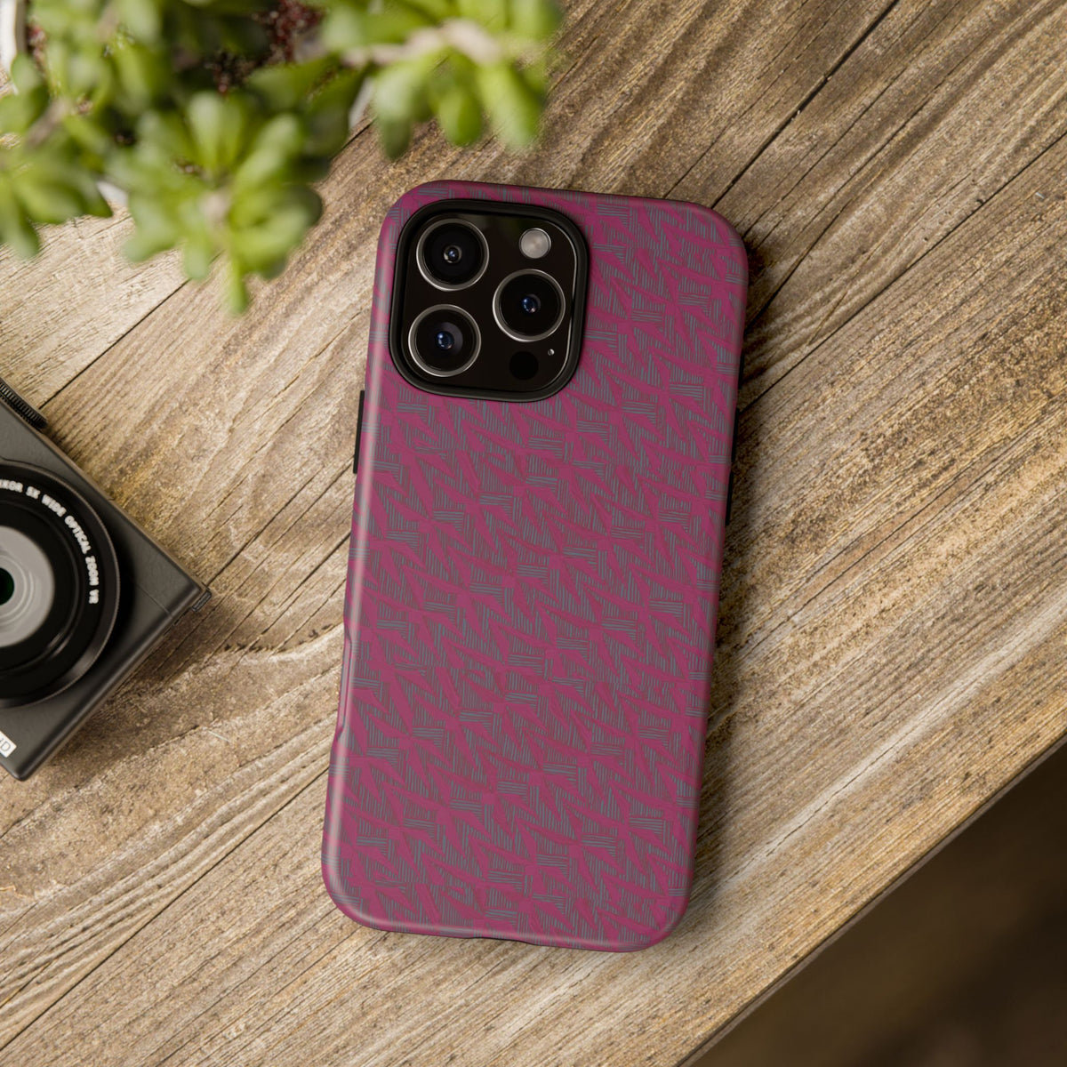 Pink Textured Wireless Charging Case | Premium Slim Dual-Layer Protective iPhone Cover