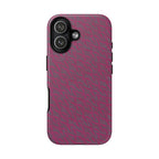 Pink Textured Tough Phone Case — Protective Slim iPhone Cover, durable wireless charging case