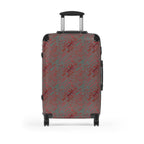 Red Geometric Pattern Carry-On Suitcase — Modern Travel Luggage