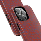 Wireless Charging iPhone 17 ProMax Case – Rugged Red Pebble Texture Shockproof Cover