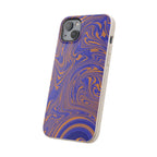 Biodegradable iPhone 17 Case – Purple Orange Marble Swirl Eco-Friendly Protection