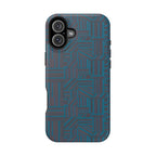 Impact Resistant Phone Case-20% OFF Entire Order, And Free Shipping, Teal Geometric MagSafe protective cover with full-wrap print; impact resistant iphone 17 case-20% OFF Entire Order, and Free Shipping.