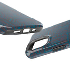 Impact Resistant iPhone 17 Case, Teal Geometric MagSafe Dual-Layer Protection