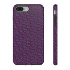 Purple Geometric Tough Phone Case — Protective Slim Phone Cover, rear product view with geometric pattern, shockproof iphone 17 pro cover
