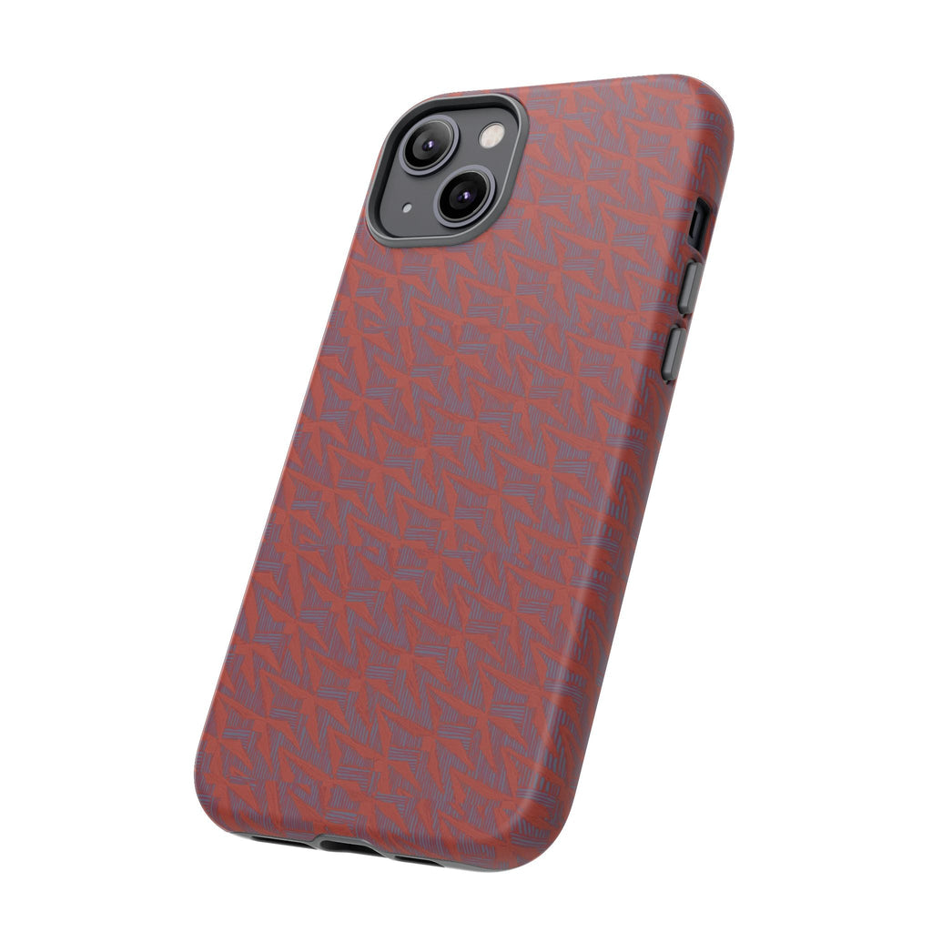 Wireless Charging iPhone 17 ProMax Case – Rugged Red Pebble Texture Shockproof Cover