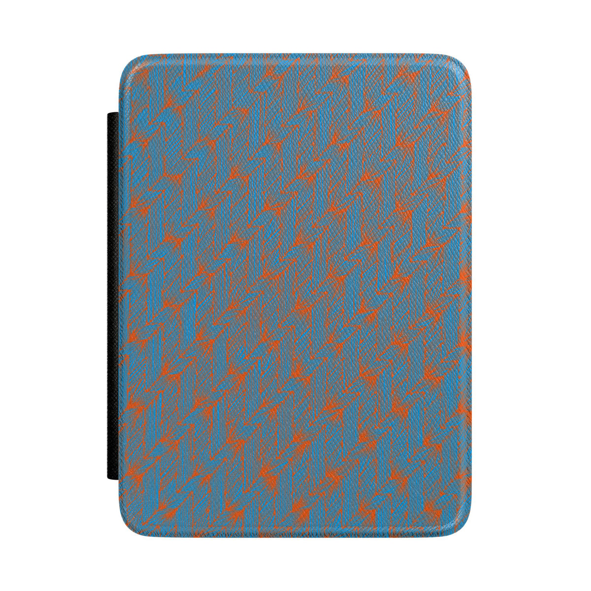 Blue Orange Camouflage Kindle Case – Protective E-Reader Cover featuring a vibrant blue and orange modern pattern. This 7 inch kindle case is a perfect minimalist cover for book lovers, designed as a durable cover and commuter accessory that doubles as an elegant ebook cover, ideal for travel readers.