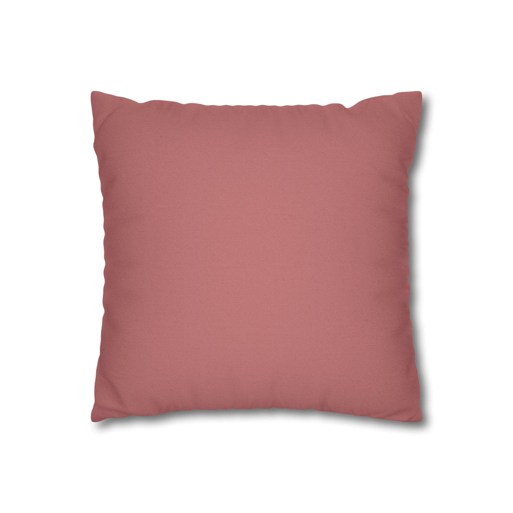 Retro Pink Dot Pattern Pillowcase — Spun Polyester Square Pillow Cover