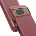 Wireless Charging iPhone 17 ProMax Case – Rugged Red Pebble Texture Shockproof Cover