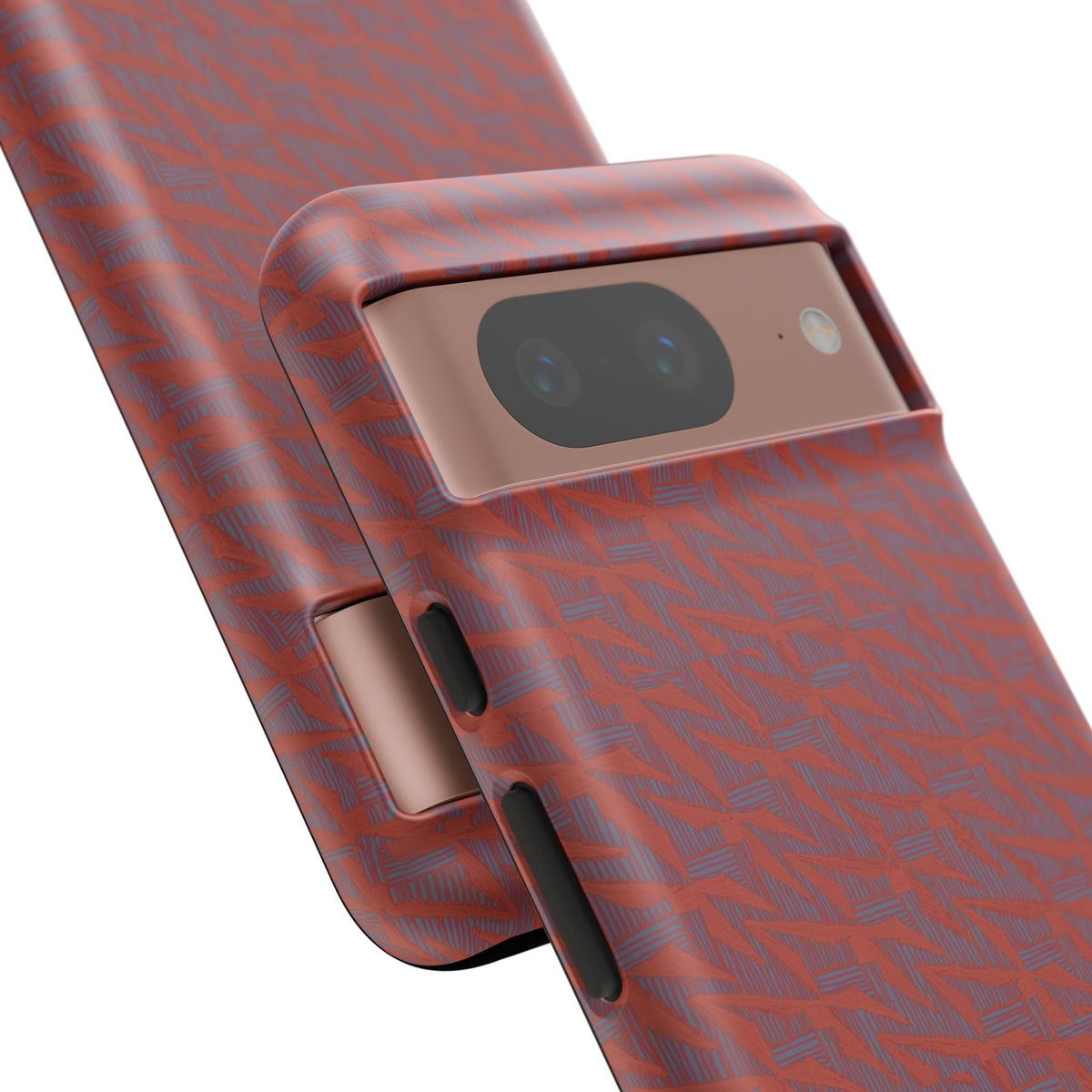 Wireless Charging iPhone 17 ProMax Case – Rugged Red Pebble Texture Shockproof Cover