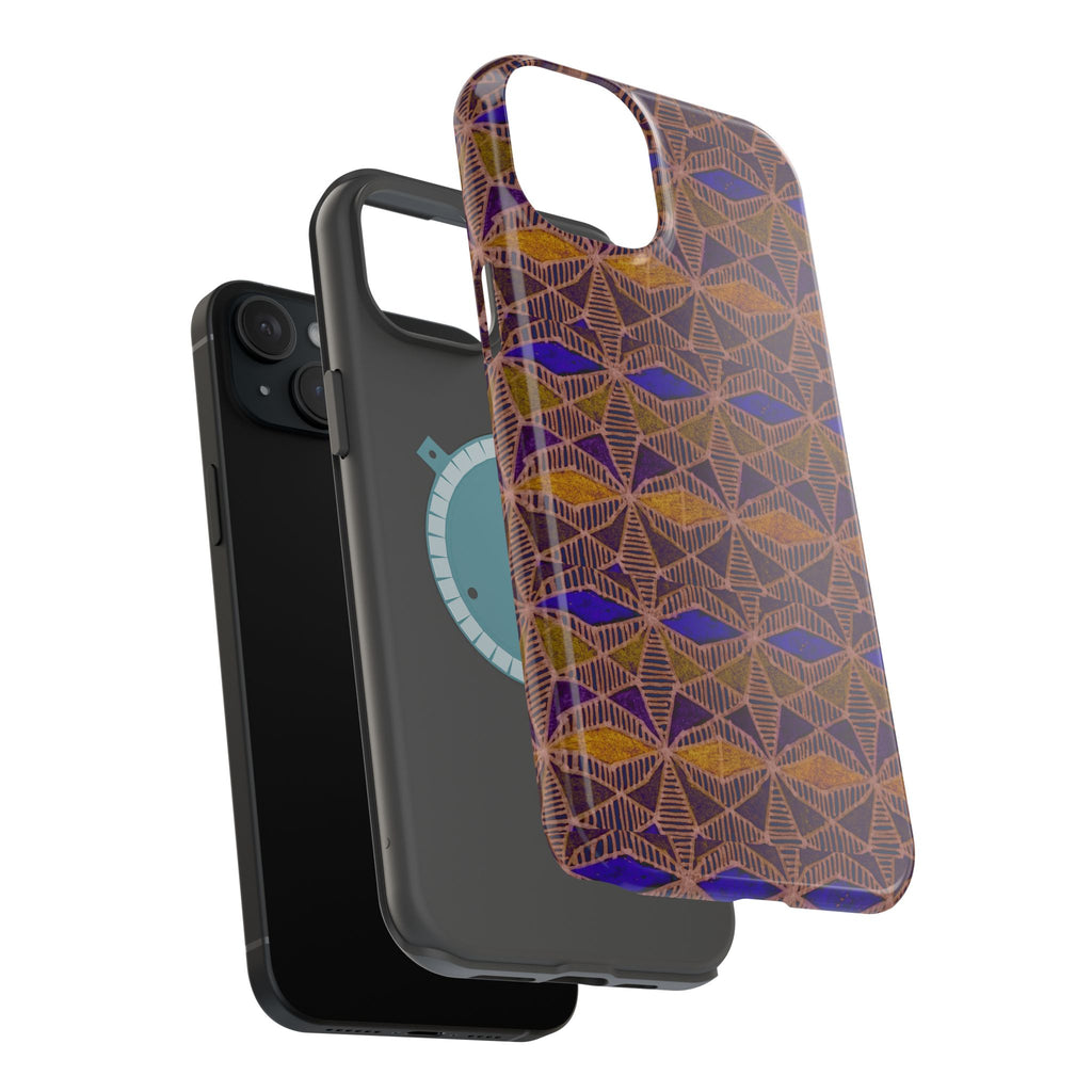 Fractyl Impact Resistant Iphone 16 Pro Case - Geometric Tribal Magnetic MagSafe Cover