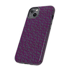 Shockproof Iphone 17 Pro Cover, Purple Geometric Dual-Layer TPU Case, UV-Protected