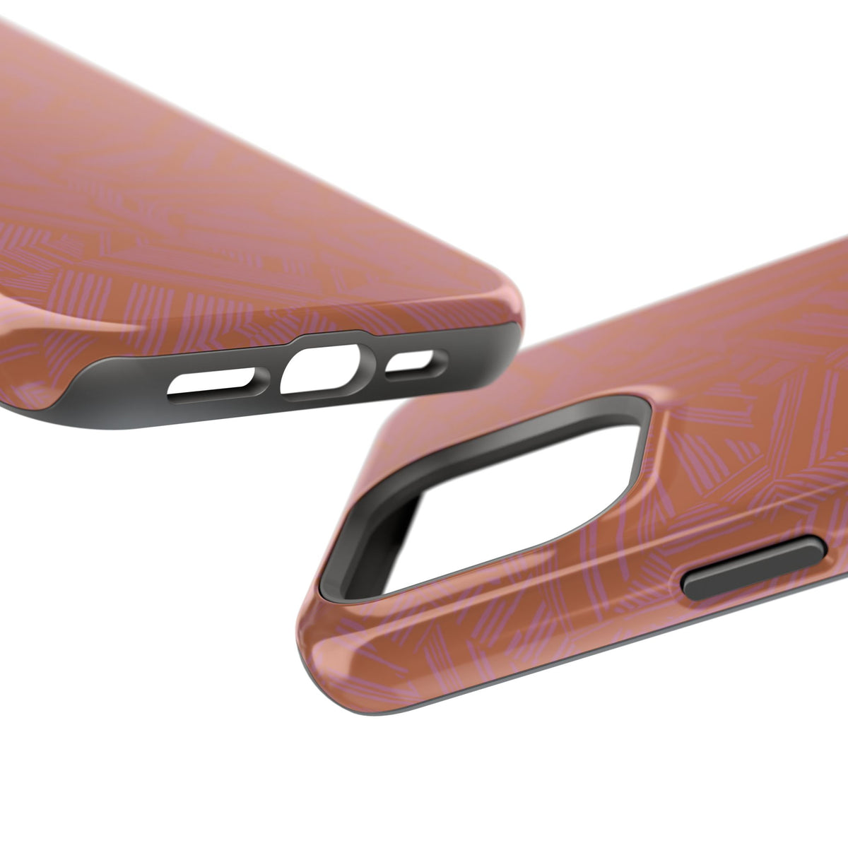 Protective iPhone 18 Pro Max Case With Terracotta Geometric MagSafe Impact Resistance