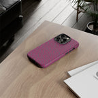 Pink Textured Wireless Charging Case | Premium Slim Dual-Layer Protective iPhone Cover