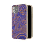 Biodegradable Marble Swirl Phone Case — Purple & Orange Eco-Friendly Protective Cover featuring a colorful swirl finish; protective biodegradable case _CASETiFY5 alternative.