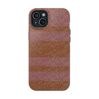 Striped Leather-Texture Magnetic Phone Case — Impact-Resistant iPhone Cover, dual-camera wireless charging iphone 18 pro max case