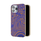 Biodegradable iPhone 17 Case – Purple Orange Marble Swirl Eco-Friendly Protection