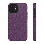 Purple Geometric Tough Phone Case — Protective Slim Phone Cover, camera module and raised protective rim, shockproof iphone 17 pro cover