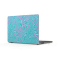 Turquoise Swirl Matte MacBook Case — Abstract Marble Laptop Skin