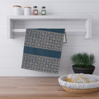 Geometric Navy Stripe Cotton Tea Towel — Modern Farmhouse Kitchen Linen