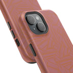 Protective iPhone 18 Pro Max Case With Terracotta Geometric MagSafe Impact Resistance