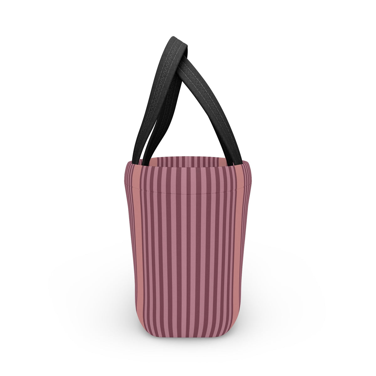 Striped Pink Lunch Bag – Insulated Tote for Work & School
