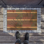 Welcome Rustic Stripe Doormat