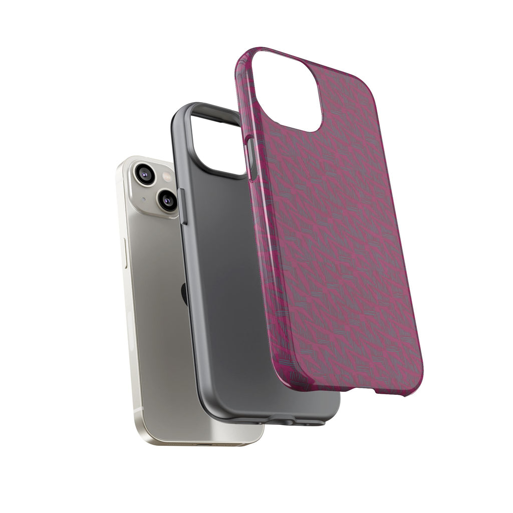 Pink Textured Wireless Charging Case | Premium Slim Dual-Layer Protective iPhone Cover