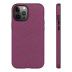 Pink Textured Tough Phone Case — Protective Slim iPhone Cover, durable wireless charging case