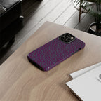 Shockproof Iphone 17 Pro Cover, Purple Geometric Dual-Layer TPU Case, UV-Protected