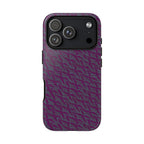 Purple Geometric Tough Phone Case — Protective Slim Phone Cover, slim side profile with accessible buttons, shockproof iphone 17 pro cover