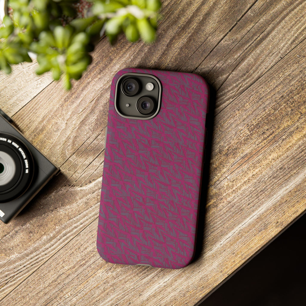 Pink Textured Wireless Charging Case | Premium Slim Dual-Layer Protective iPhone Cover